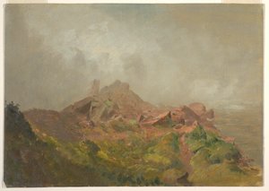 Disegno, Base della cascata americana, Niagara, 1856-58