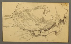 Disegno, masso e rocce, forse 1877