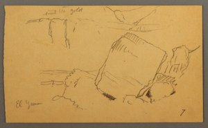 Disegno, massi, febbraio forse 1868 da Frederic Edwin Church