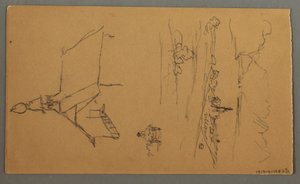 Disegno, Valle larga, capannone, St. Gilgen, Austria, forse 1868