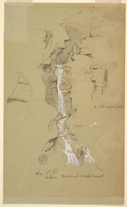 Disegno, Cascata tra Ceppo Morelli e Macugnaga