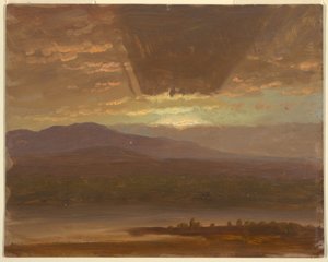 Disegno, Catskills da Hudson, New York, 1870