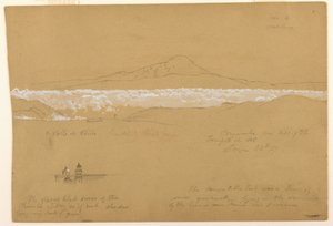 Disegno, Cayambé, mattina, dal Tempio del Sole, Quito, 24 giugno 1857 da Frederic Edwin Church