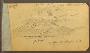 Disegno, Montagne coperte di nuvole, 1889
