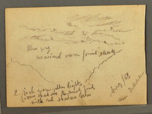 Disegno, Jungfrau coperta di nuvole, Interlaken, Svizzera, agosto 1868 da Frederic Edwin Church