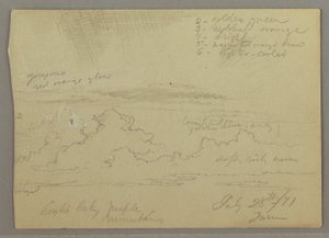 Disegno, Studio di nuvola, 28 luglio 1871 da Frederic Edwin Church