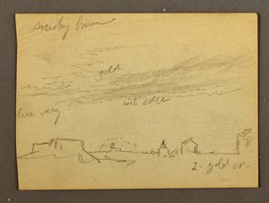 Disegno, Studio di nuvole su edifici, forse 1868-69