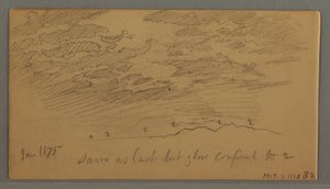 Disegno, Nuvola sulle colline, gennaio 1875 da Frederic Edwin Church