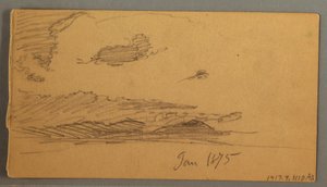 Disegno, Nuvola sulle colline, forse 1875 da Frederic Edwin Church
