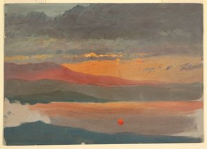Disegno, Studi di nuvole al tramonto, 1860-70 da Frederic Edwin Church
