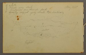 Disegno, Studio di nuvola, 1844 da Frederic Edwin Church