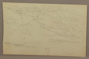 Disegno, studio di una nuvola, 1860