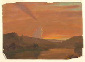 Disegno, Studio di nuvola al tramonto, 1850-60 da Frederic Edwin Church