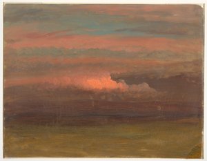 Disegno, Studio di nuvola al tramonto, 1860-70 da Frederic Edwin Church