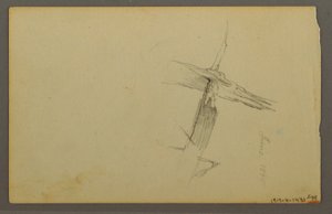 Disegno, Studio di nuvola, collina, 1844