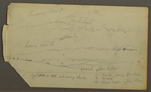 Disegno, Studio di nuvole sulle colline, forse 1857-58 da Frederic Edwin Church