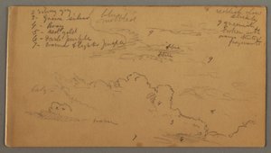 Disegno, Studio di nuvola, forse 1874