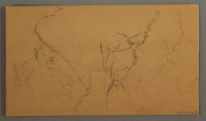 Disegno, Nuvole sulle cime delle montagne, forse 1868