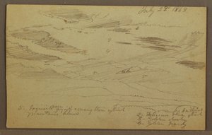 Disegno, cielo nuvoloso sulla valle, luglio 1863