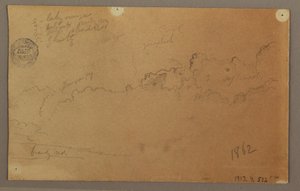 Disegno, Cielo nuvoloso, 1863 da Frederic Edwin Church