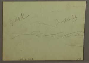 Disegno, Cielo nuvoloso, collina, 1870 da Frederic Edwin Church
