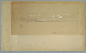 Disegno, Cielo nuvoloso su castelli e boschi, forse 1857