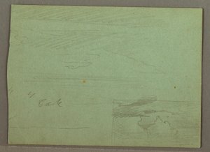 Disegno, Cielo nuvoloso sul crinale, agosto 1871 da Frederic Edwin Church