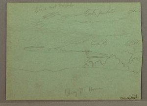 Disegno, Cielo nuvoloso sul crinale, agosto 1871 da Frederic Edwin Church