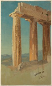 Disegno, Colonne del Partenone, Atene, 21 aprile 1869