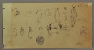 Disegno, Schizzi di costume e di figura, forse 1869