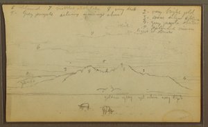 Disegno, Mucche in un paesaggio; verso: Bambù, 1857