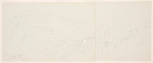 Disegno, veduta distante di Damasco, Siria, 7 maggio 1868 da Frederic Edwin Church