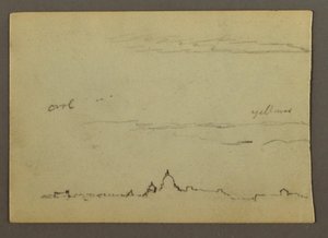 Disegno, Veduta distante della Basilica di San Pietro e del Vaticano, Roma, Italia, gennaio 1869 da Frederic Edwin Church