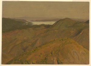 Disegno, vista da lontano sulle cime delle colline, agosto 1865 da Frederic Edwin Church