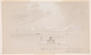 Disegno, Effetto della luce su Gerusalemme, 2 aprile 1868 da Frederic Edwin Church