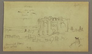 Disegno, facciata del Parrelorium, 28 aprile 1868