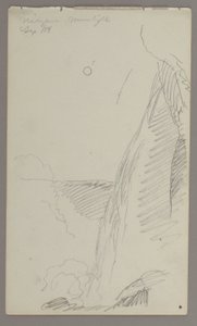 Disegno, cascate al chiaro di luna, 1858