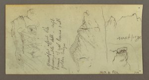 Disegno, Figura che cavalca un cammello, cammello seduto, forse 1868 da Frederic Edwin Church