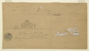 Disegno, iceberg galleggianti, 2 luglio 1859 da Frederic Edwin Church