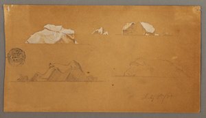 Disegno, iceberg galleggianti, 5 luglio 1859 da Frederic Edwin Church