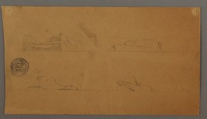 Disegno, Iceberg galleggianti, forse 1859