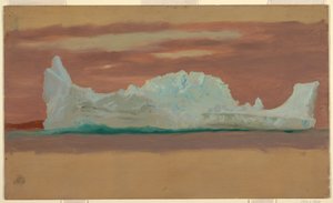 Disegno, Iceberg galleggianti sotto un cielo nuvoloso, Terranova, luglio 1859 da Frederic Edwin Church