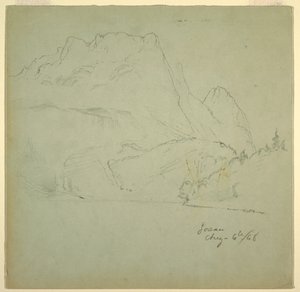 Disegno, Da uno dei laghi di Gosau, Salzkammergut, 6 agosto 1868 da Frederic Edwin Church