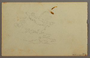 Disegno, Hill Range, forse 1844 da Frederic Edwin Church