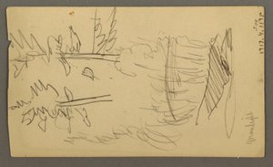 Disegno, gamma di colline, forse 1877