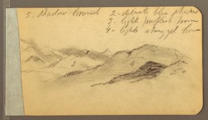 Disegno, Colline; verso: Testa, 1889 da Frederic Edwin Church