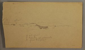 Disegno, Colline, arcobaleno, forse 1865-66 da Frederic Edwin Church