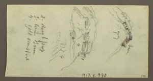 Disegno, Cime e pendii, forse 1868 da Frederic Edwin Church