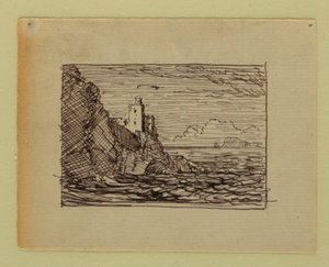 Disegno, Paesaggio immaginario, 1850 ca. da Frederic Edwin Church