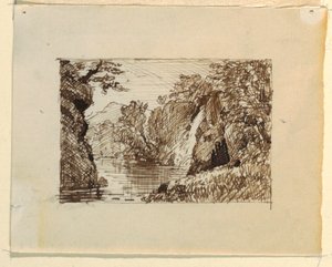 Disegno, Paesaggio immaginario con, 1870-73 ca. da Frederic Edwin Church